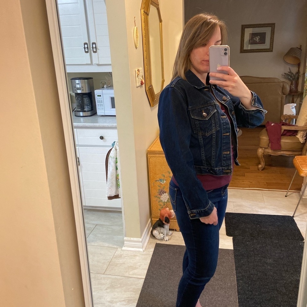 Vintage dark wash denim jacket - Picture 6 of 7